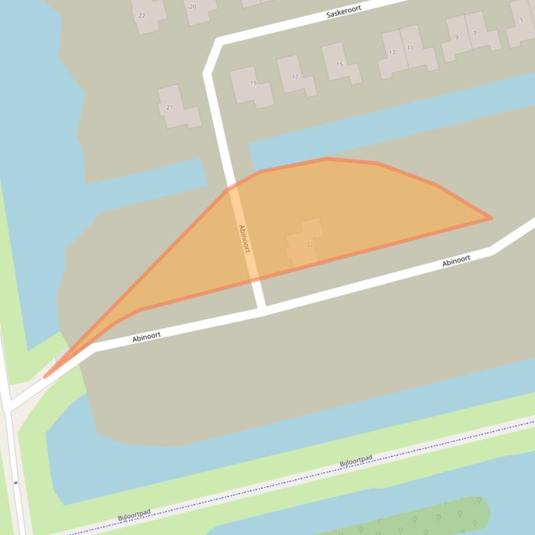 Kaart van postcodegebied 1721JL.