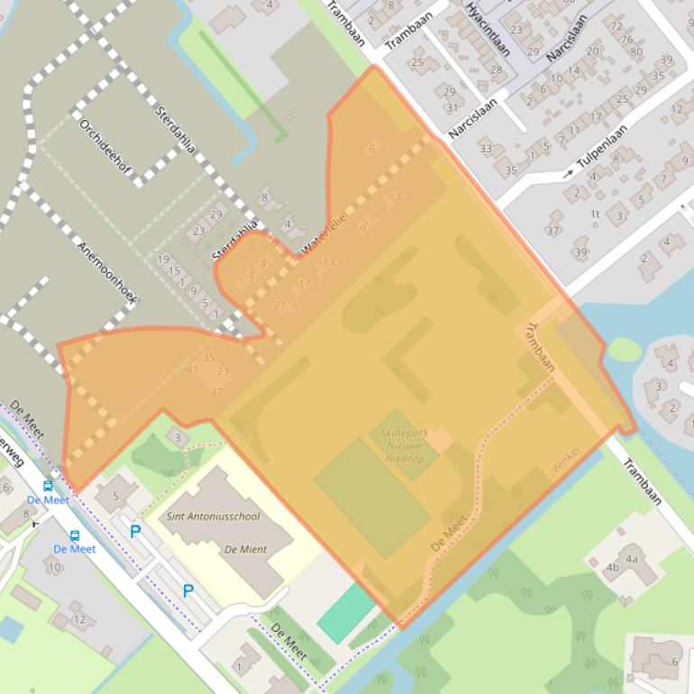 Kaart van postcodegebied 1731RR.