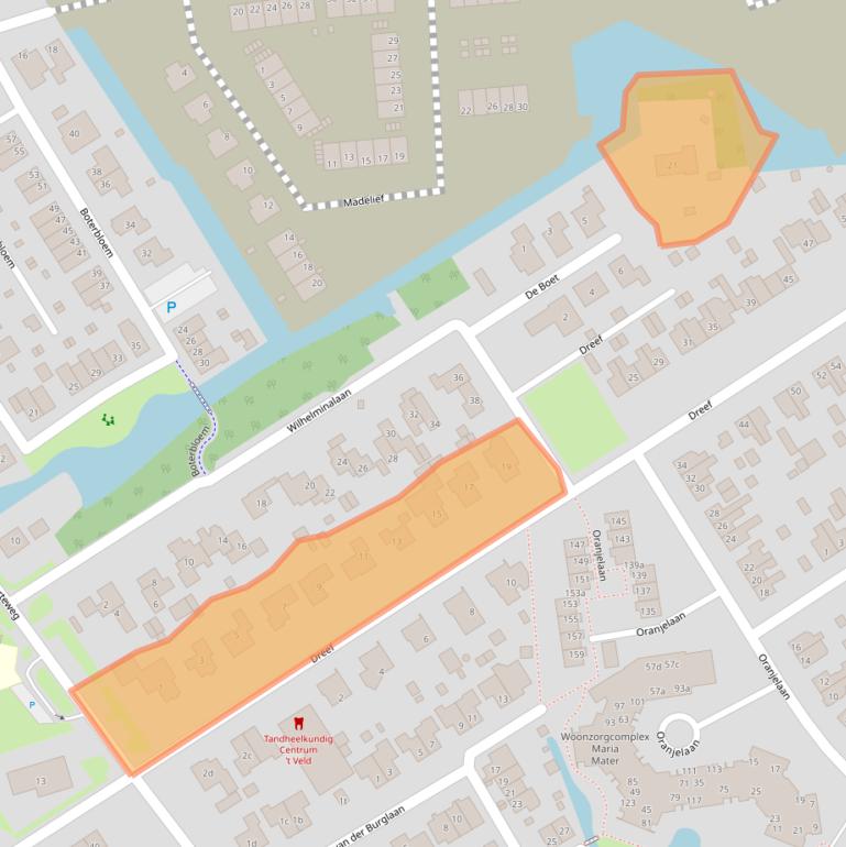 Kaart van postcodegebied 1735HL.