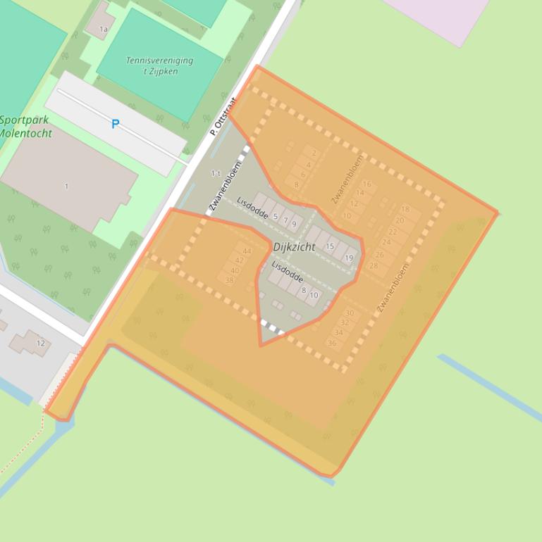 Kaart van postcodegebied 1751BA.