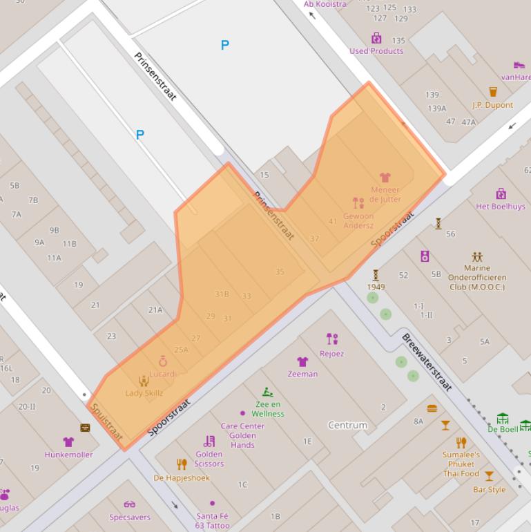 Kaart van postcodegebied 1781JC.