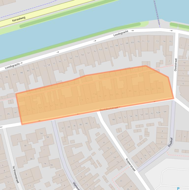 Kaart van postcodegebied 1781KS.