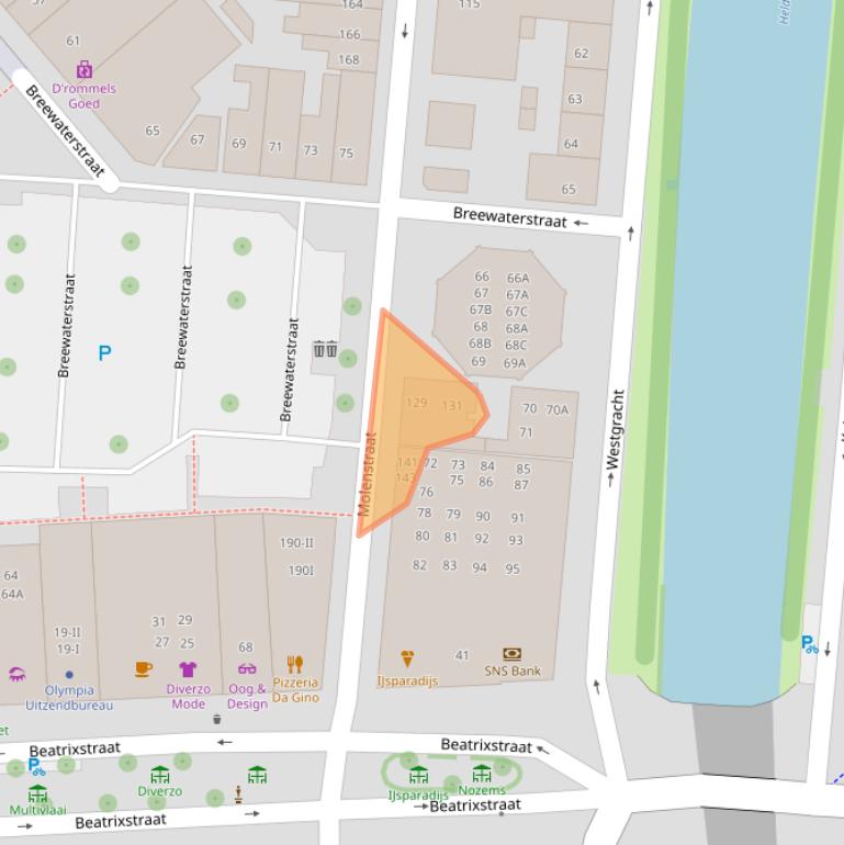 Kaart van postcodegebied 1781NM.