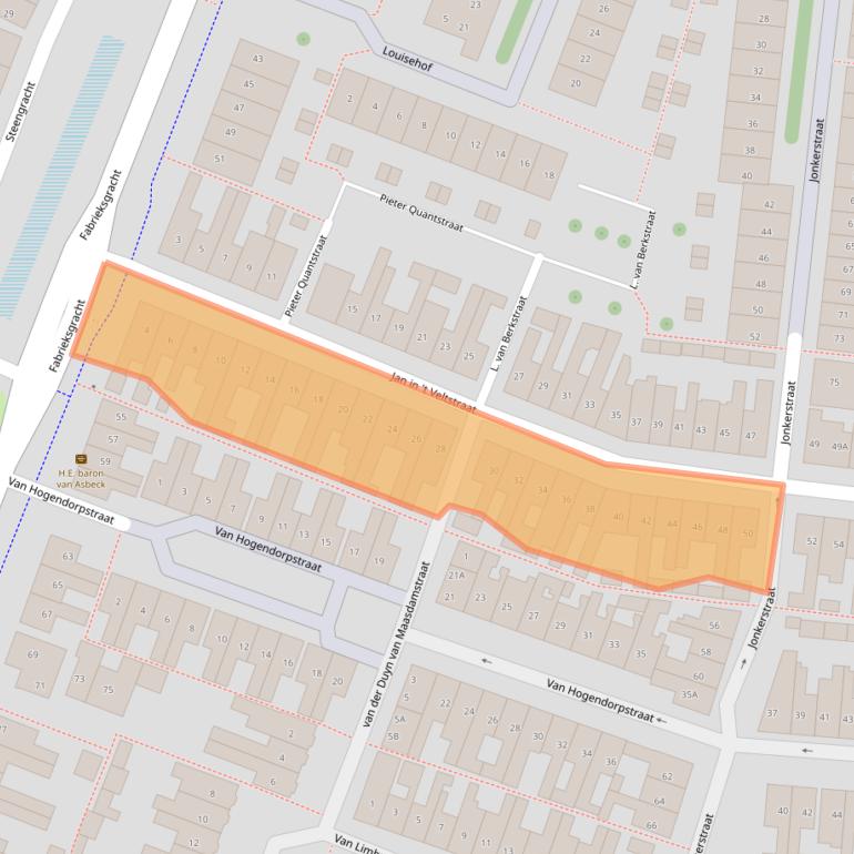Kaart van postcodegebied 1781SJ.