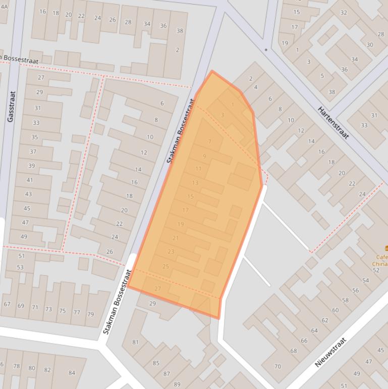 Kaart van postcodegebied 1781SV.
