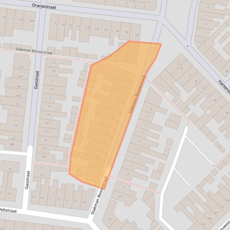 Kaart van postcodegebied 1781SX.