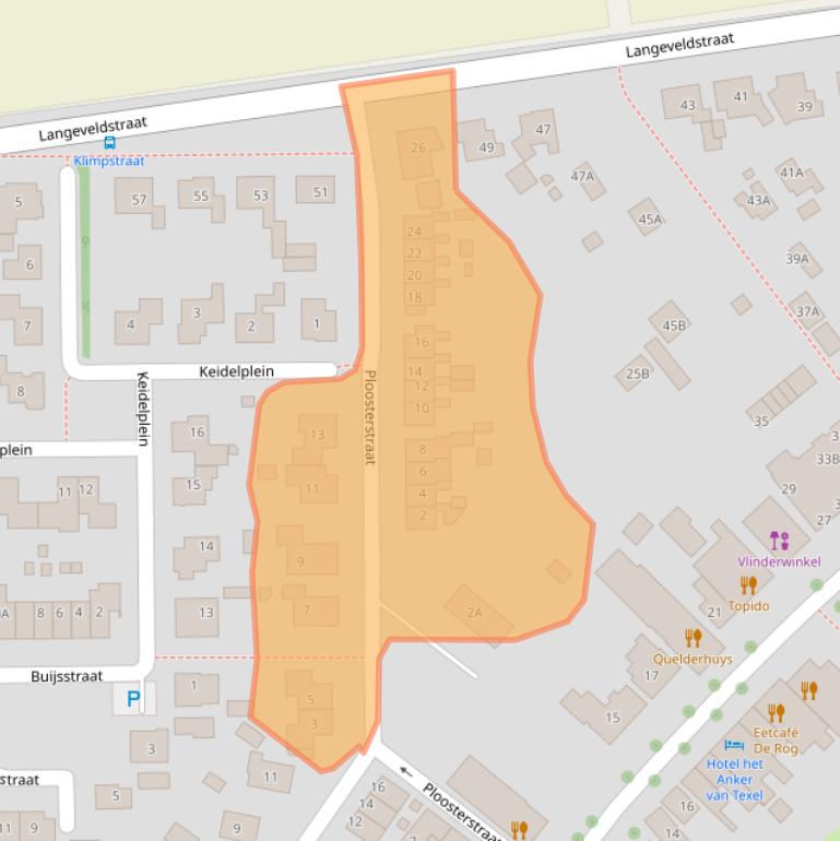 Kaart van postcodegebied 1795AJ.