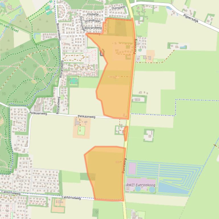 Kaart van postcodegebied 1796MB.