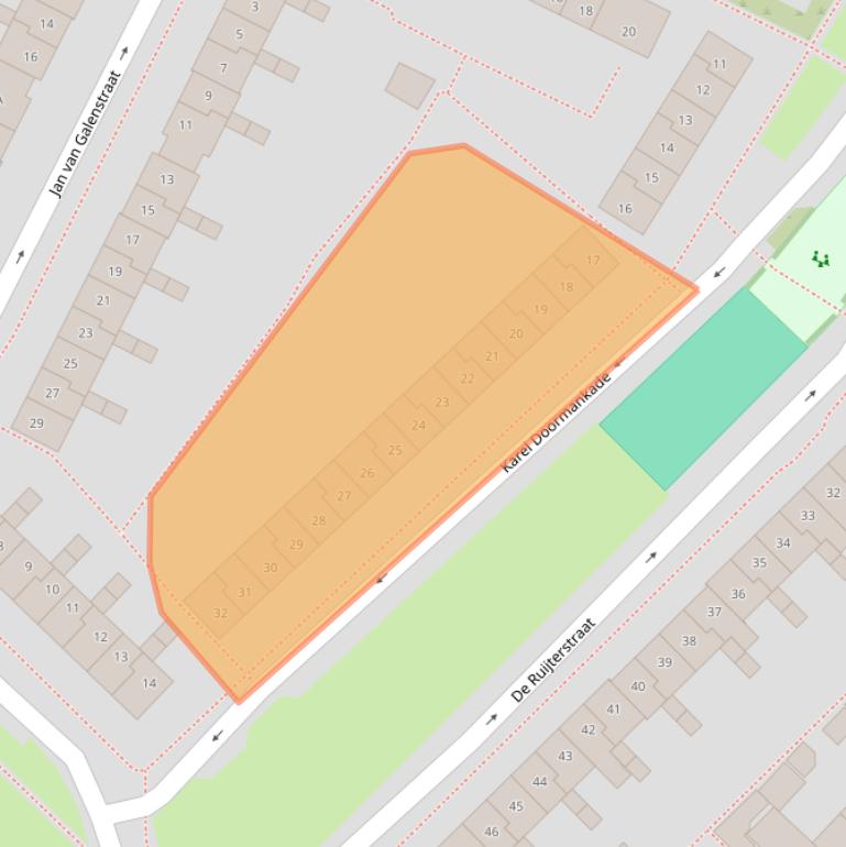 Kaart van postcodegebied 1813TS.