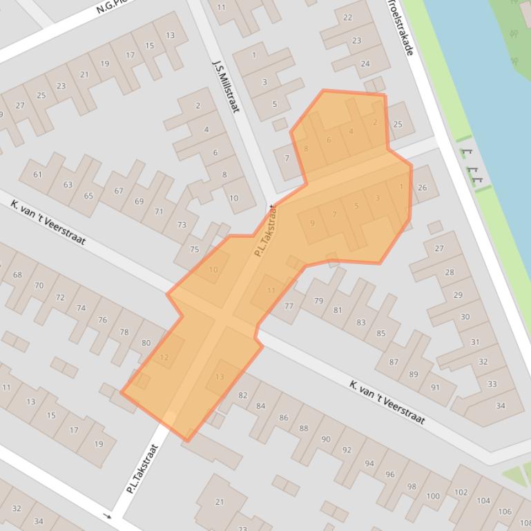 Kaart van postcodegebied 1814VG.