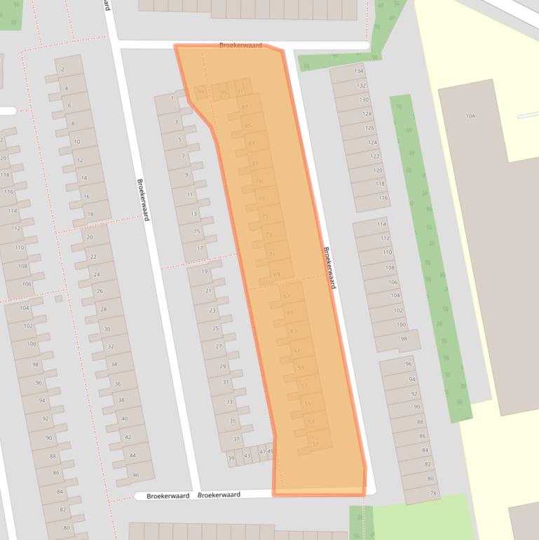 Kaart van postcodegebied 1824ER.