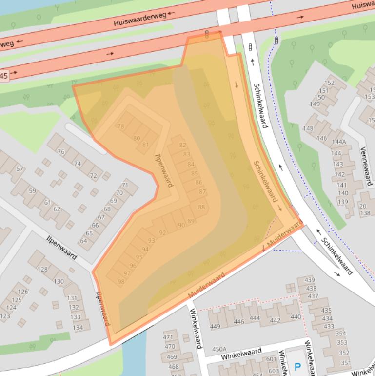 Kaart van postcodegebied 1824GG.