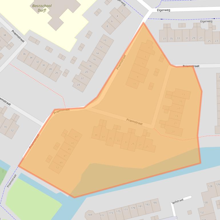 Kaart van postcodegebied 1825KG.