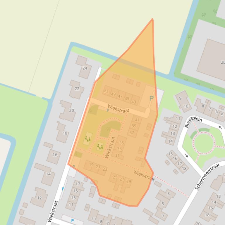 Kaart van postcodegebied 1841GJ.
