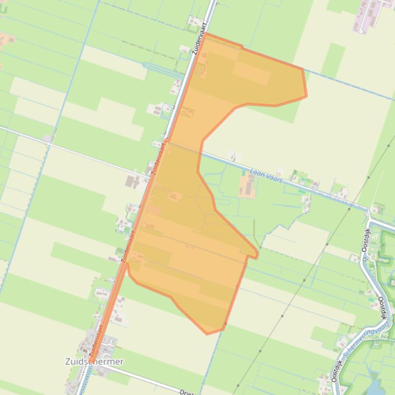 Kaart van postcodegebied 1847LL.