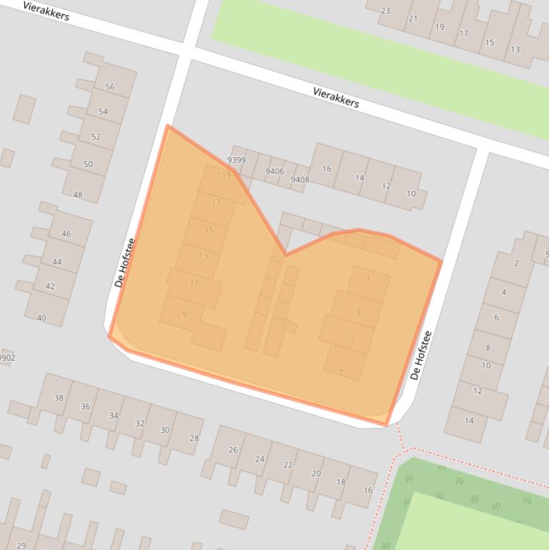 Kaart van postcodegebied 1852GS.