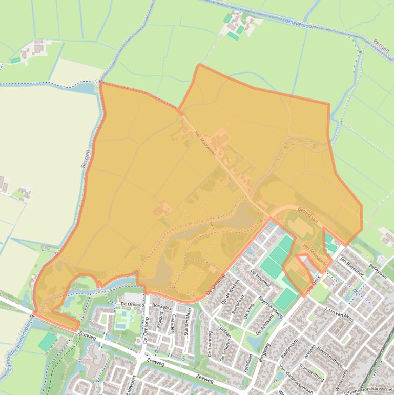 Kaart van postcodegebied 1852RH.