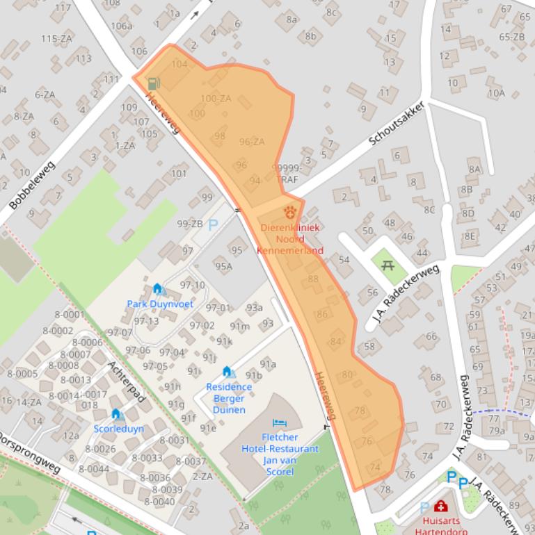 Kaart van postcodegebied 1871EK.