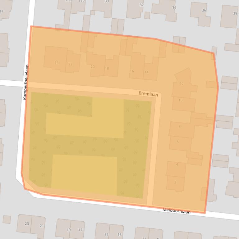 Kaart van postcodegebied 1901BR.