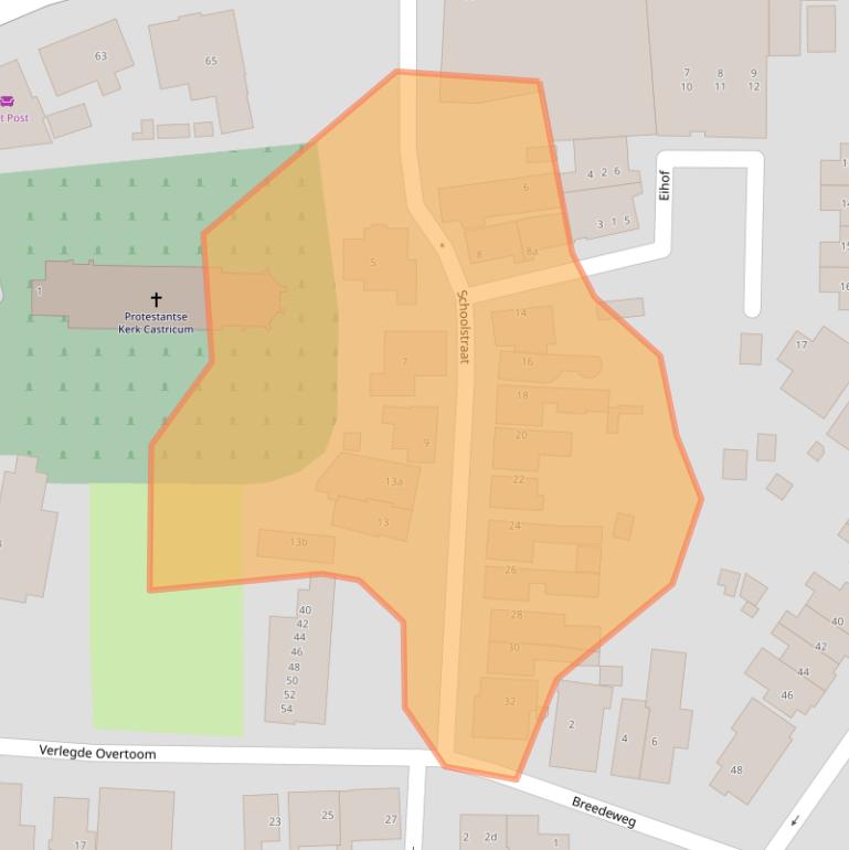 Kaart van postcodegebied 1901EV.