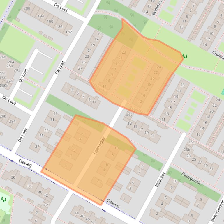 Kaart van postcodegebied 1902AK.