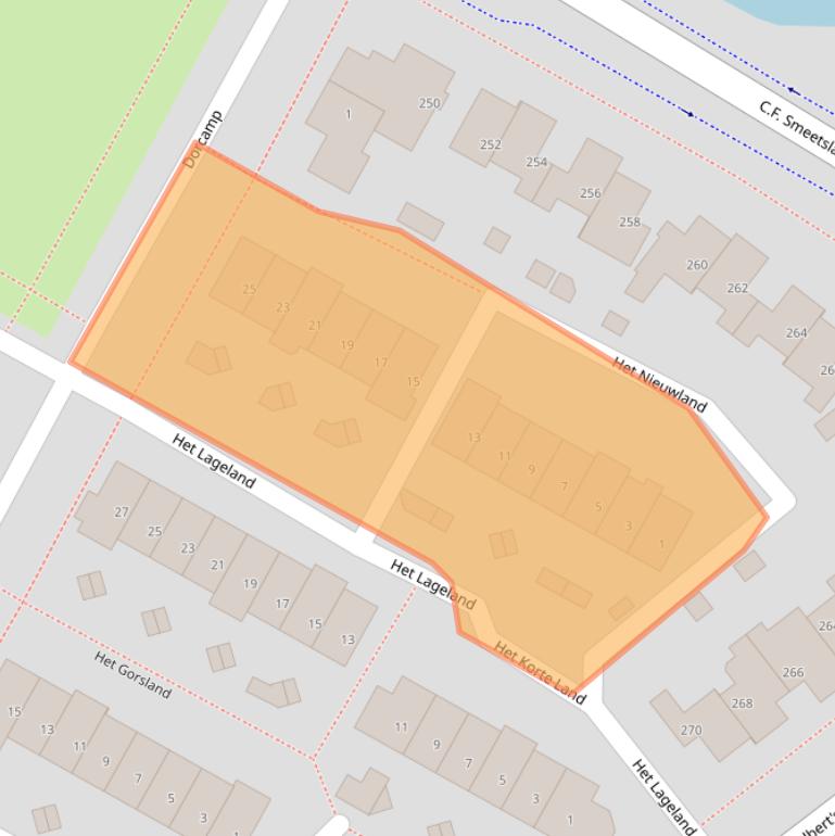 Kaart van postcodegebied 1902NA.