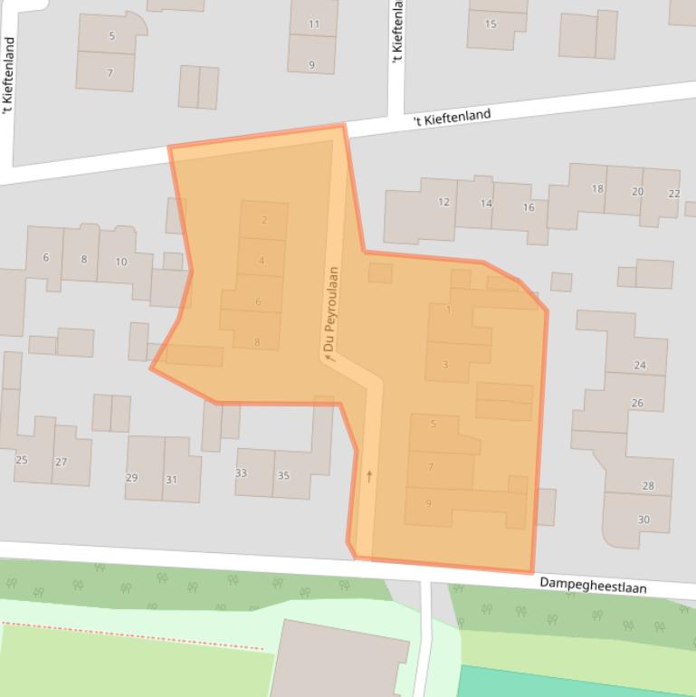 Kaart van postcodegebied 1906WC.