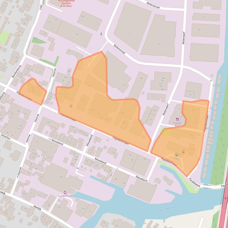 Kaart van postcodegebied 1911BK.