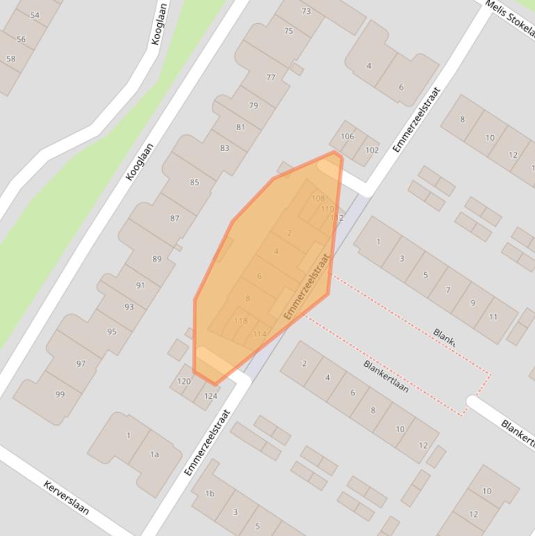 Kaart van postcodegebied 1911SN.