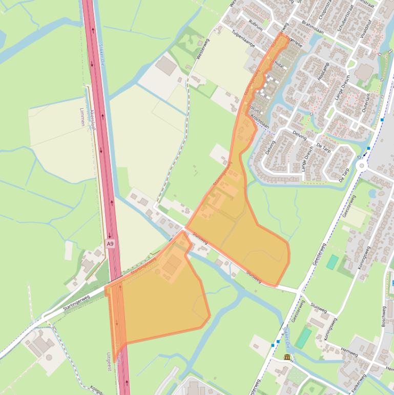 Kaart van postcodegebied 1921AH.