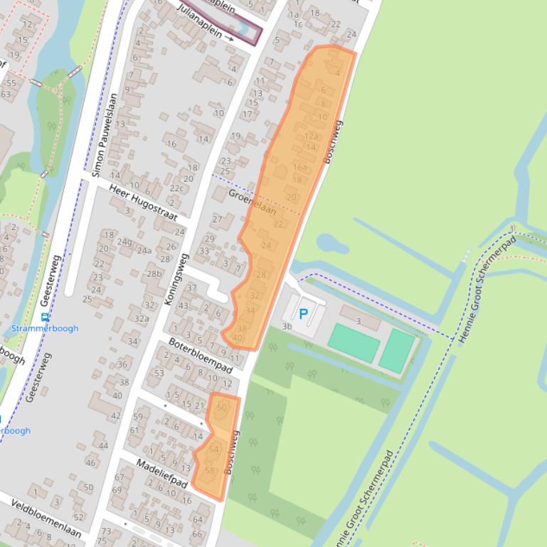 Kaart van postcodegebied 1921AR.
