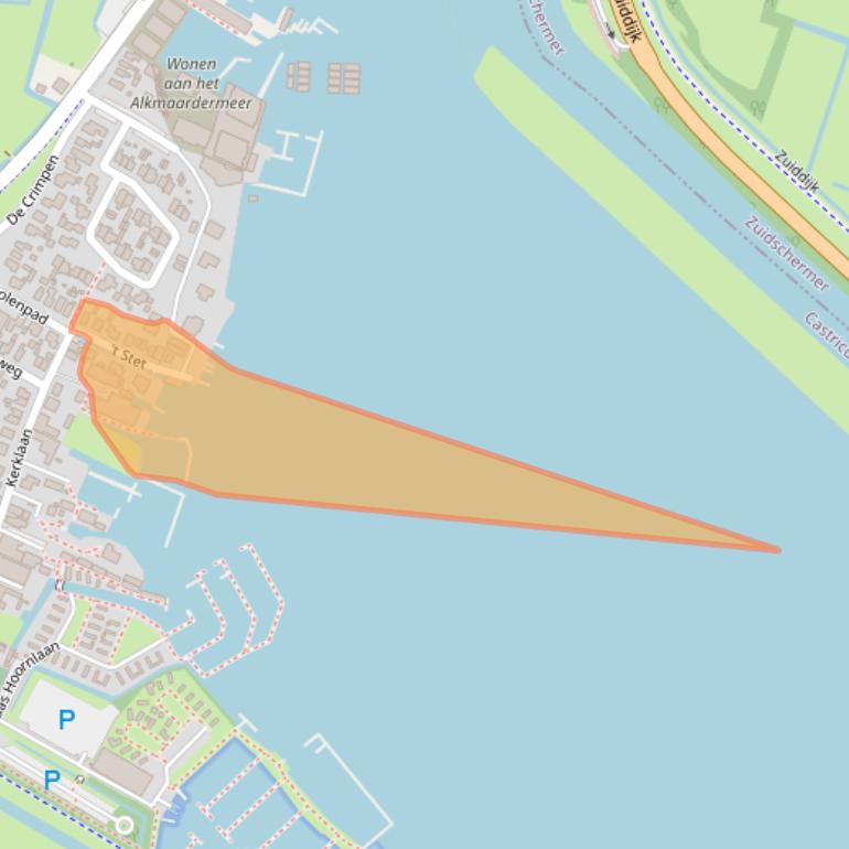 Kaart van postcodegebied 1921BT.