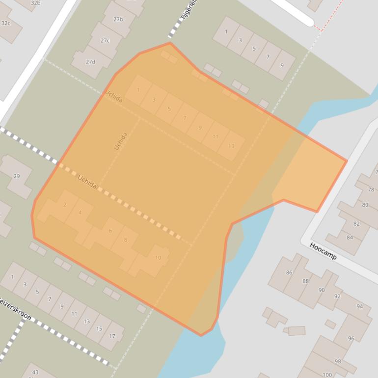 Kaart van postcodegebied 1921VH.