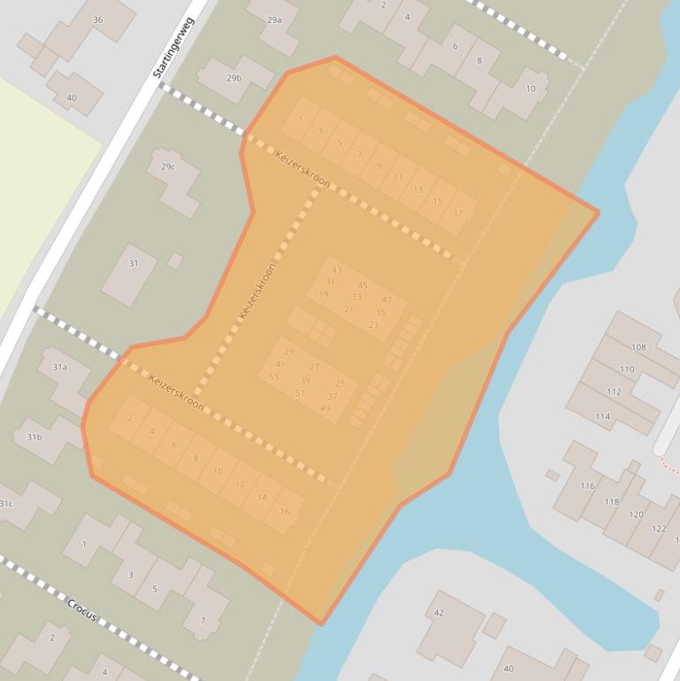 Kaart van postcodegebied 1921VJ.