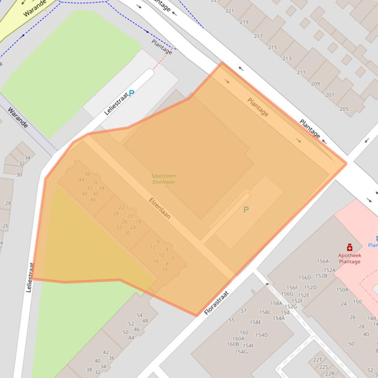 Kaart van postcodegebied 1943LL.