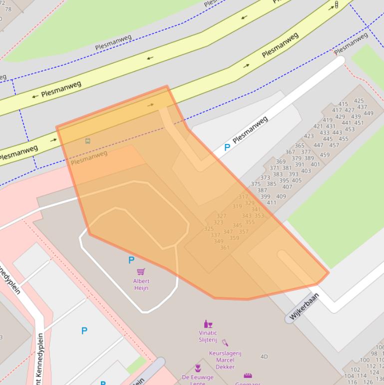 Kaart van postcodegebied 1945WN.