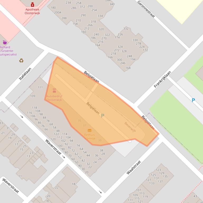 Kaart van postcodegebied 1946TJ.