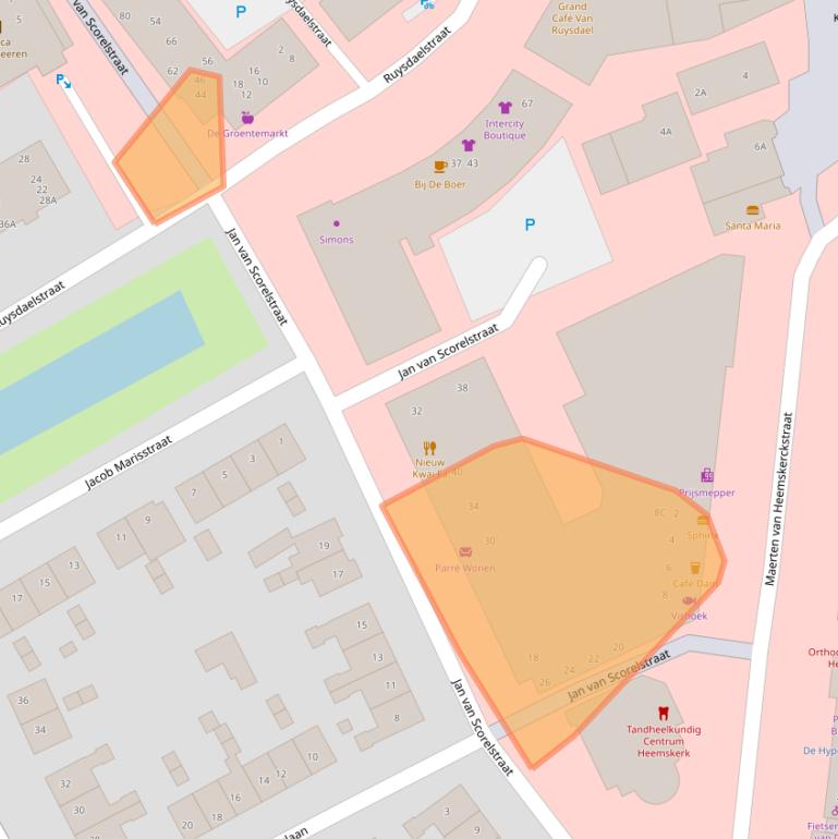 Kaart van postcodegebied 1961EZ.