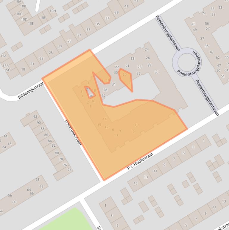 Kaart van postcodegebied 1962SN.