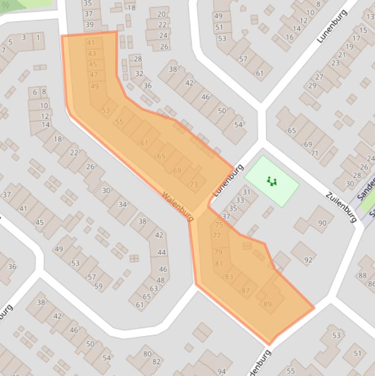 Kaart van postcodegebied 1965ME.