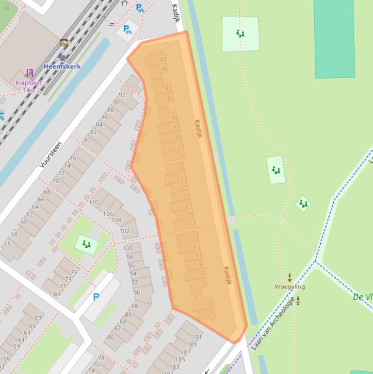 Kaart van postcodegebied 1967CW.