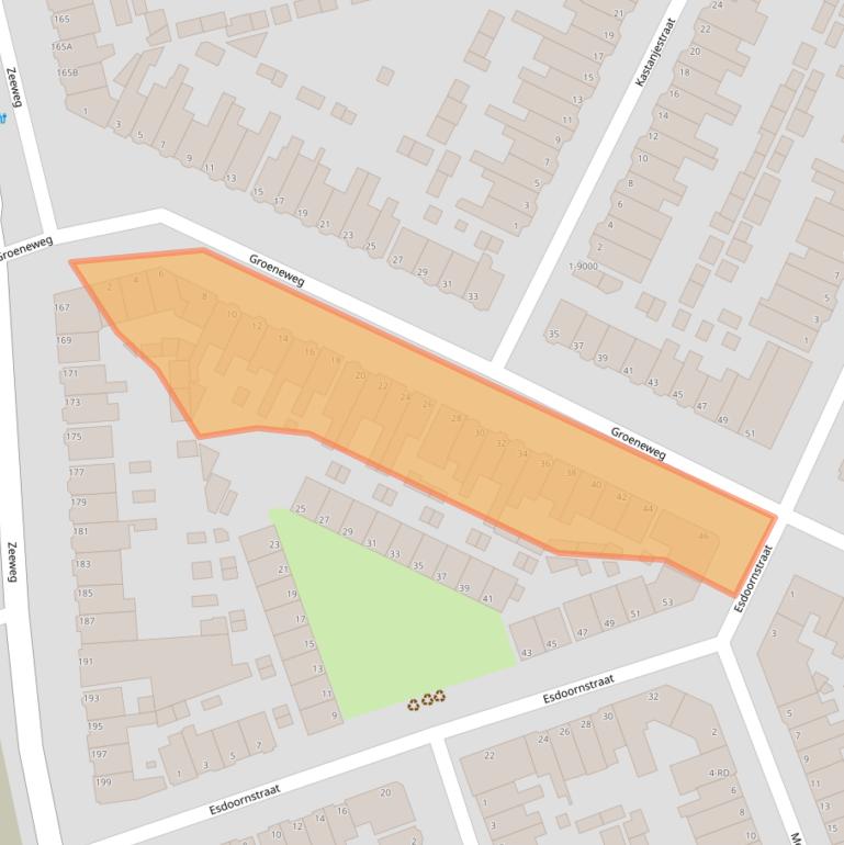 Kaart van postcodegebied 1971NT.