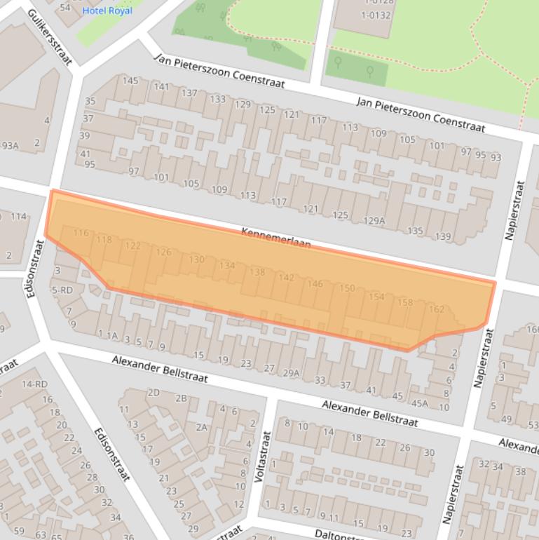 Kaart van postcodegebied 1972ES.