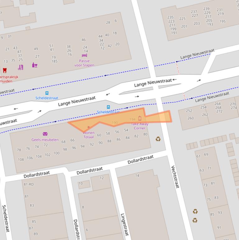Kaart van postcodegebied 1972GT.
