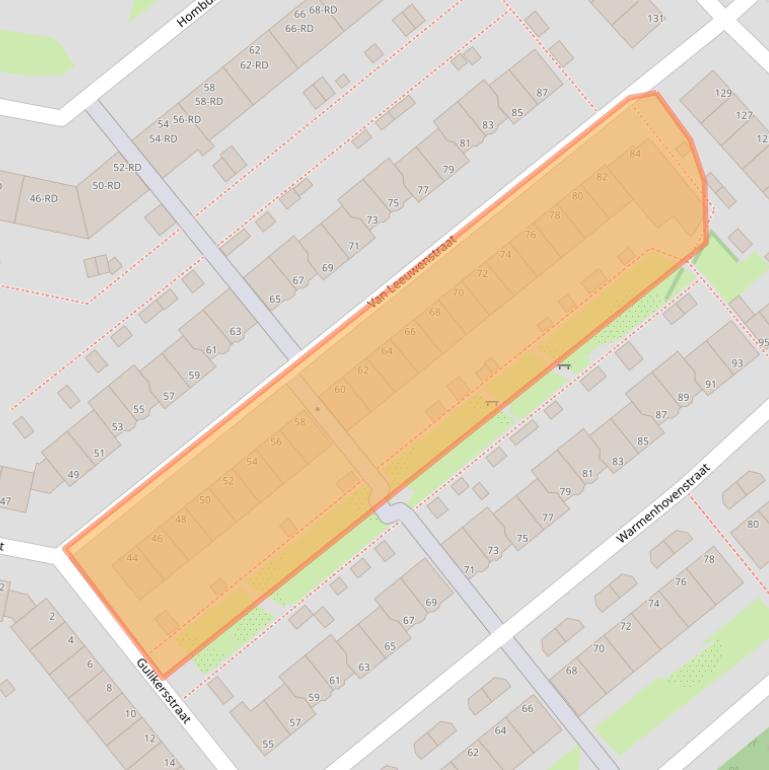 Kaart van postcodegebied 1972PK.