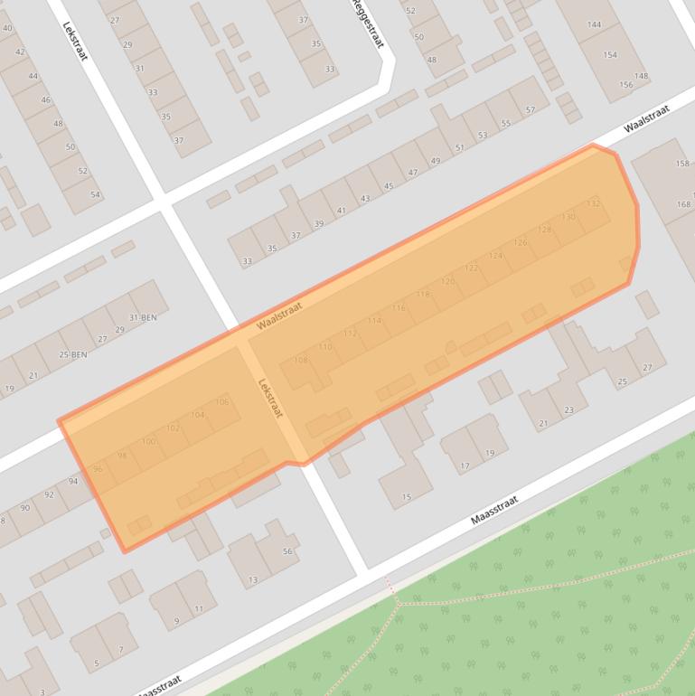 Kaart van postcodegebied 1972WV.