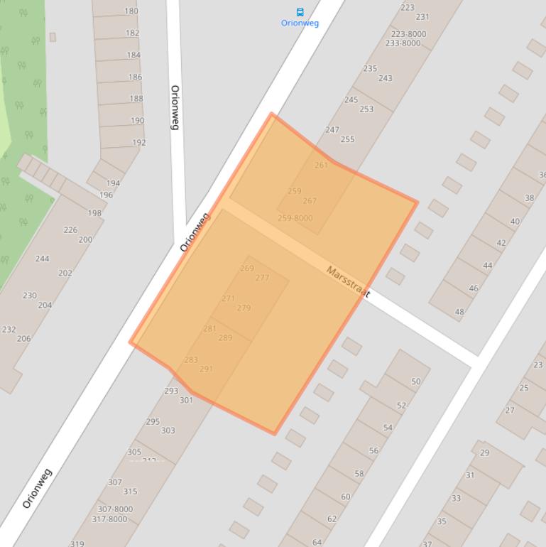 Kaart van postcodegebied 1974TH.