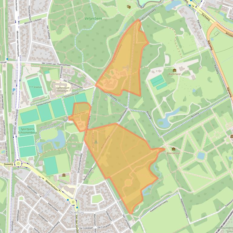 Kaart van postcodegebied 1981EH.