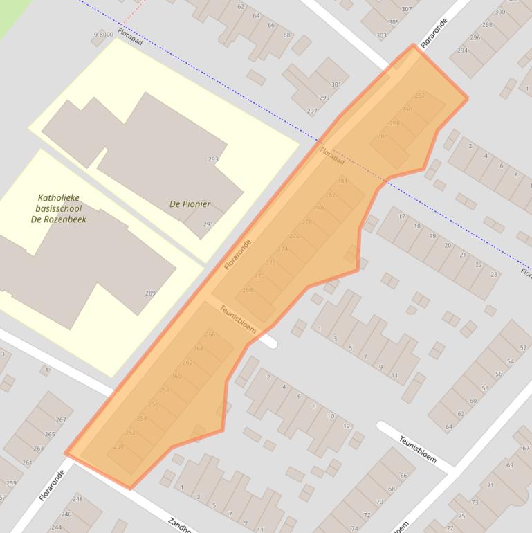 Kaart van postcodegebied 1991LG.