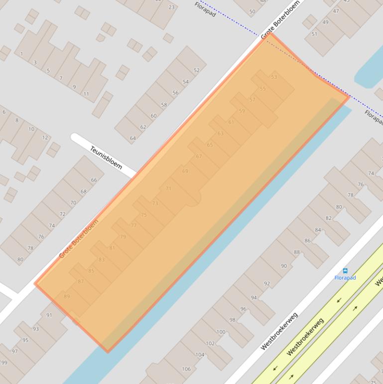 Kaart van postcodegebied 1991LK.